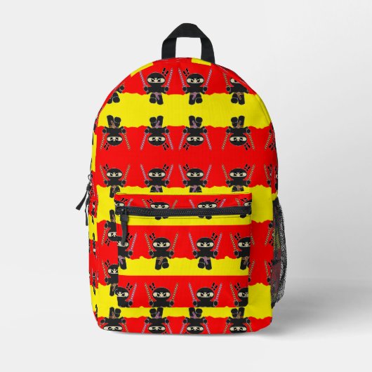 Sac À Dos Imprimé Ninjas en colère (Recto)