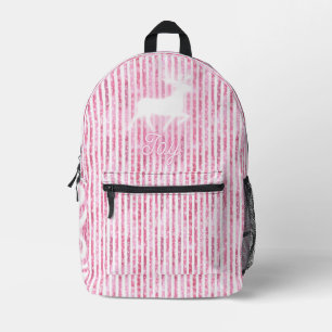 Sac À Dos Imprimé Noël rose et blanc Joie Reindeer