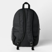 Sac À Dos Imprimé Noir avec des rayures roses (Verso)