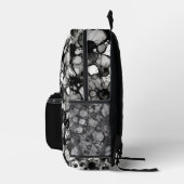 Sac À Dos Imprimé Noir Blanc Motif Encre d'alcool personnalisée (Droite)
