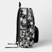 Sac À Dos Imprimé Noir Blanc Motif Encre d'alcool personnalisée (Gauche)