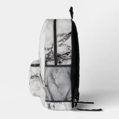 Sac À Dos Imprimé Noir Et Blanc Marbré (Droite)