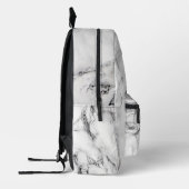 Sac À Dos Imprimé Noir Et Blanc Marbré (Gauche)