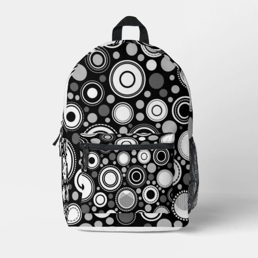 Sac À Dos Imprimé Noir et gris (Recto)