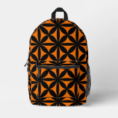 Sac À Dos Imprimé Noir et Orange moderne / Rétro Imprimer (Recto)