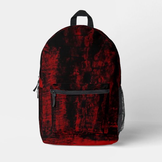 Sac À Dos Imprimé Noir et rouge (Recto)