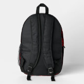 Sac À Dos Imprimé Noir et rouge (Verso)