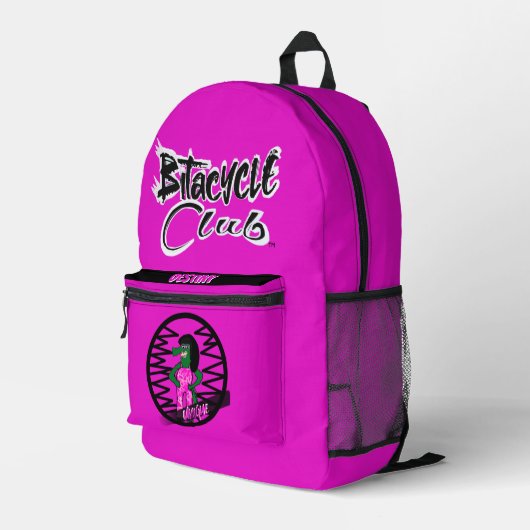 Sac À Dos Imprimé Noir rose unique (Coin arrière droit)