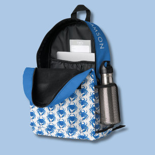 Sac À Dos Imprimé Nom de motif de crabe bleu
