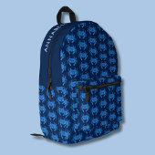 Sac À Dos Imprimé Nom de motif de crabe bleu