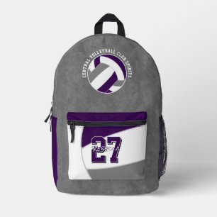 Sac À Dos Imprimé nom d'équipe de couleur d'équipe de volley-ball gr