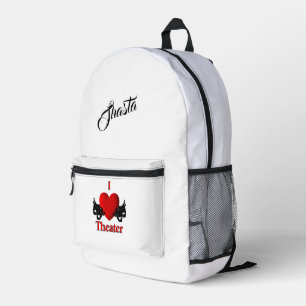 Sac À Dos Imprimé Nom du masque de théâtre comique et tragique