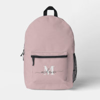 Nom du monogramme personnalisé Dusty Rose moderne