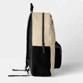 Sac À Dos Imprimé Nom du monogramme personnalisé Fleurs de cerisier (Gauche)