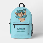Sac À Dos Imprimé Nom et emplacement personnalisés Surf Shaka (Recto)