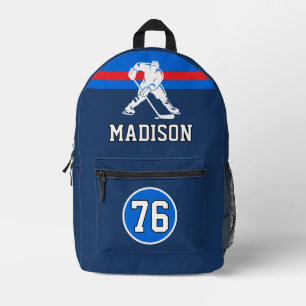 Sac À Dos Imprimé Nom et numéro de joueur de hockey sur glace person