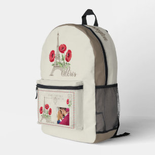 Sac À Dos Imprimé Nom et photo personnalisés Paris France