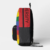 Sac À Dos Imprimé Nom et texte personnalisés Rainbow Pride (Droite)