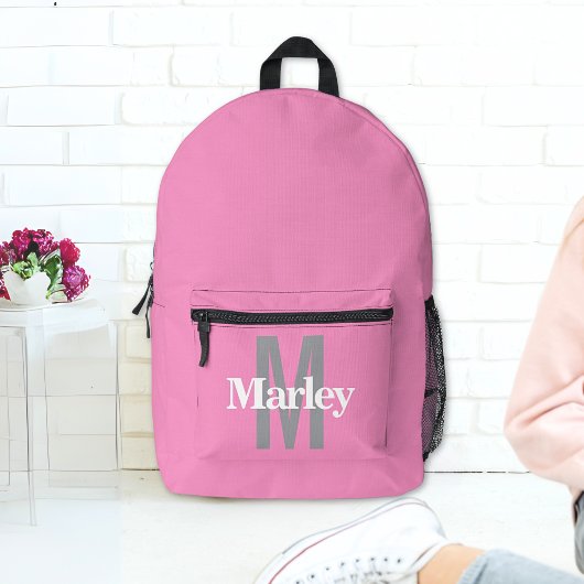 Sac À Dos Imprimé Nom girly rose