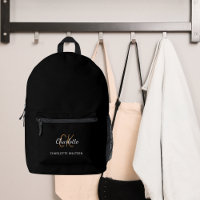 Nom initial du monogramme en or noir