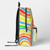 Sac À Dos Imprimé Nom Monogramme Rayures Arc-en-ciel (Gauche)