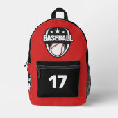 Sac À Dos Imprimé Nom, numéro et couleur personnalisés (Recto)