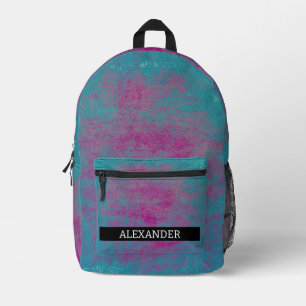 Sac À Dos Imprimé Nom personnalisable texture de grunge Abstraite