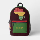 Sac À Dos Imprimé Nom personnalisé Afrique (Recto)