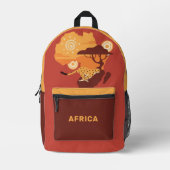 Sac À Dos Imprimé Nom personnalisé Afrique (Recto)