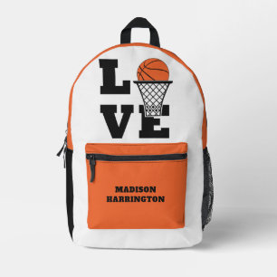 Sac À Dos Imprimé Nom personnalisé Basketball Love