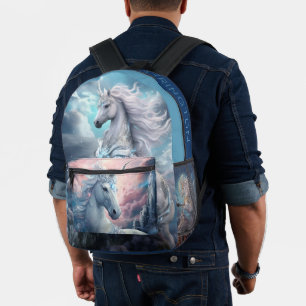 Sac À Dos Imprimé Nom personnalisé belle licorne