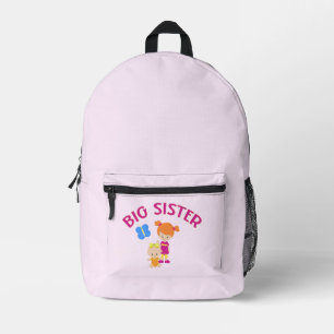 Sac À Dos Imprimé Nom personnalisé Big Sister avec Baby Sister
