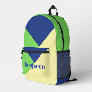 Sac À Dos Imprimé Nom personnalisé bleu marine tendance moderne élég