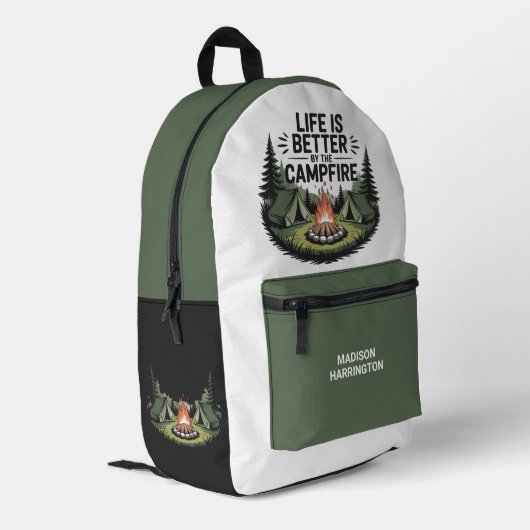 Sac À Dos Imprimé Nom personnalisé Camping (Coin arrière gauche)