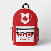 Sac À Dos Imprimé Nom personnalisé Canada Love (Recto)