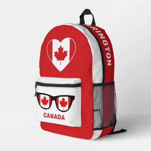 Sac À Dos Imprimé Nom personnalisé Canada Love (Coin arrière droit)