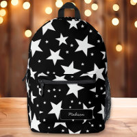 Nom personnalisé de la Preppy Black & White Star