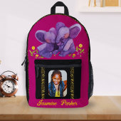 Sac À Dos Imprimé Nom personnalisé Elephant Parties scintillant Lefp