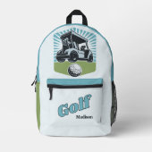 Sac À Dos Imprimé Nom personnalisé Golf (Recto)