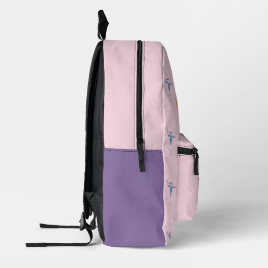 Sac À Dos Imprimé Nom personnalisé gymnastes motif sur rose (Gauche)