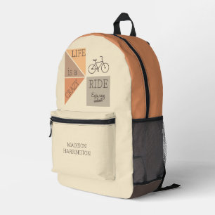 Sac À Dos Imprimé Nom personnalisé La vie est un tour fou