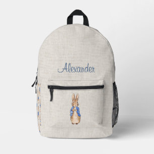 Sac À Dos Imprimé Nom personnalisé lapin classique veste bleue