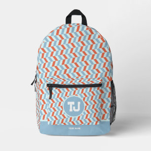 Sac À Dos Imprimé Nom personnalisé mignon Monogramme de l'école seco