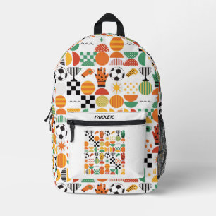 Sac À Dos Imprimé Nom personnalisé moderne Football Pattern imprimé