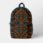 Sac À Dos Imprimé Nom personnalisé Motif africain (Recto)