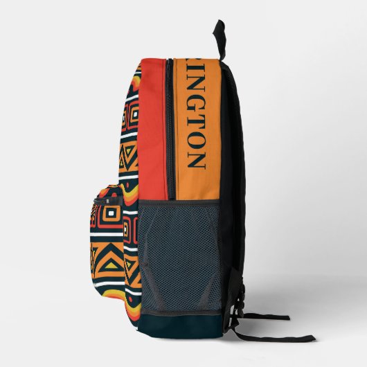 Sac À Dos Imprimé Nom personnalisé Motif africain (Droite)