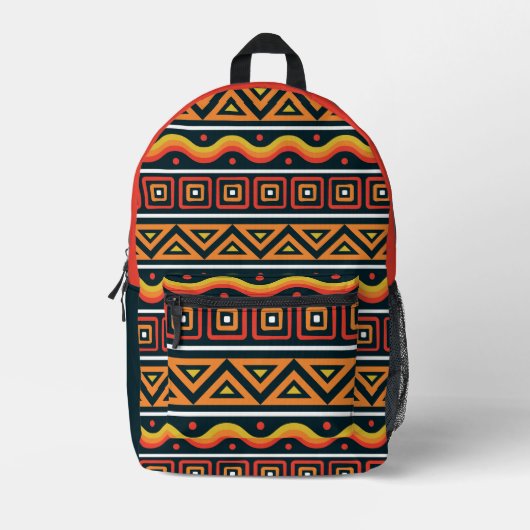 Sac À Dos Imprimé Nom personnalisé Motif africain (Recto)