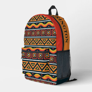 Sac À Dos Imprimé Nom personnalisé Motif africain