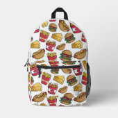 Sac À Dos Imprimé Nom personnalisé Motif de restauration rapide (Recto)