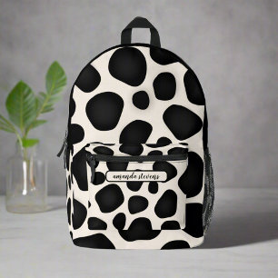 Sac À Dos Imprimé Nom personnalisé Motif de typographie noire Abstra